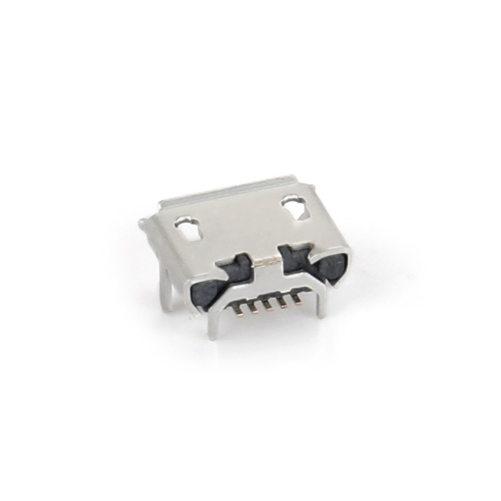 04BO-1804-0   Micro USB 5F SMT B型四腳插板牛角型7.2-4.85腳長(zhǎng)1.20短針無(wú)柱有卷邊