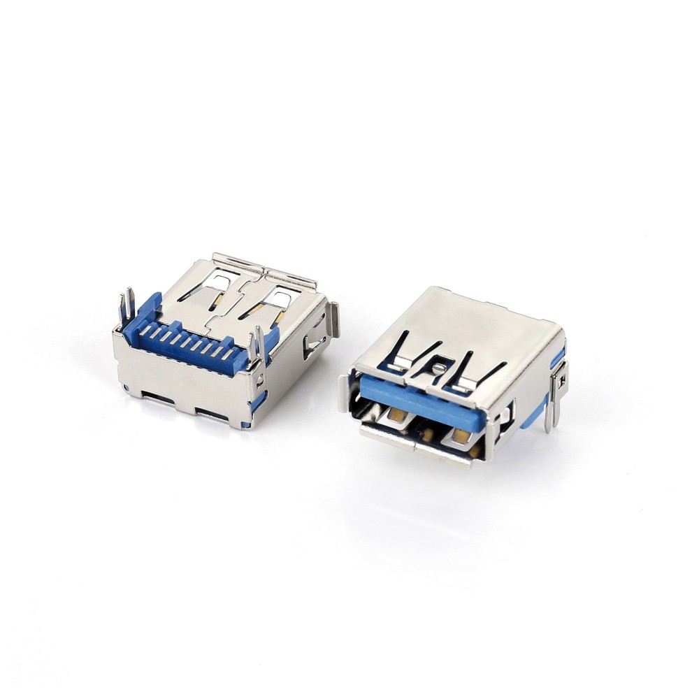 05AT-5238 USB3.0 AF SMT 90度魚(yú)叉腳有卷邊 L14.45 腳長(zhǎng)2.7
