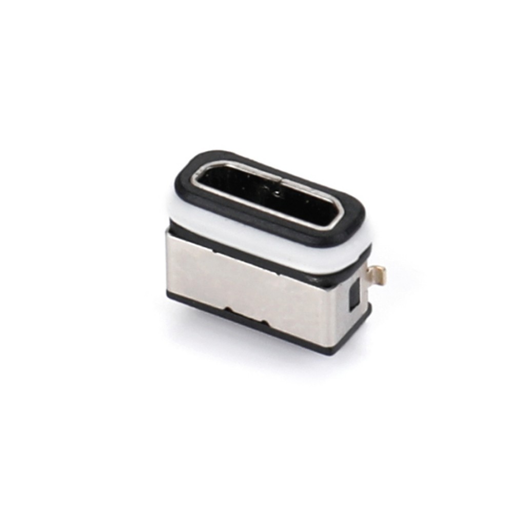 04BA-1607-WP   Micro USB  5F 板上SMT B型 前貼后插 無柱 帶防水圈 防水IPX8