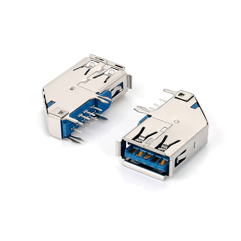 05A1-15A3 USB 3.0 AF 側(cè)插直腳+魚(yú)叉腳有卷邊